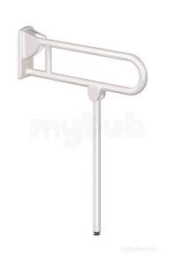 Delabie Grab and Hand Rails -  Delabie Drop-down Rail With Leg 32 L650 White Nylon