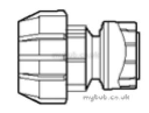 Underfloor Heating Manifolds and Ancillaries -  15mm X 20mm Mdpe Polyplumb Adaptor Pb422015