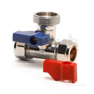 Prestex Stopcocks Gate and Check Valves -  Prestex 809t Chrome Plated Tee Wash Mac Vlve 15x3/4