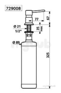 Delabie Soap Dispenser Curved Spout 1l Bottle Chromed Brass