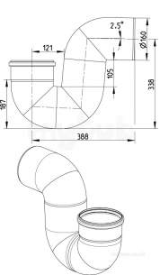 Blucher Drainage -  Blucher P-trap 160mm 525.090.160 S