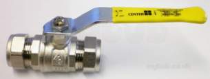 Center Brand Lever Op Brass Ball Valves -  Center 22mm Gas Lever Brass Ball Valve