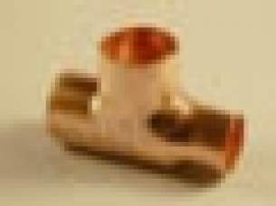 Yorkshire Endex End Feed Fittings -  Endex N26 35mm X 28mm X 35mm Red Tee