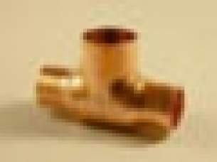 Yorkshire Endex End Feed Fittings -  Endex N27 54mm X 42mm X 42mm Red Tee