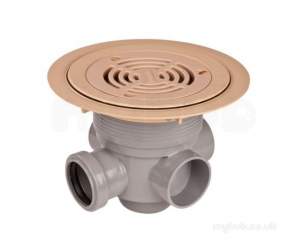HepVO -  Wavin S409-bg Floor Gully Vinyl Grid Outlet 50mm