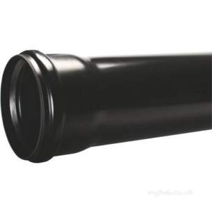 Center Soil Waste and Overflow -  Center Single Socket Soil Pipe 110mm 3 M Black