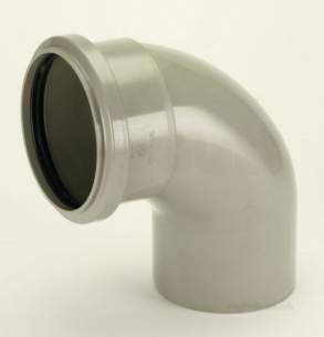 Center Soil Waste and Overflow -  Center Single Socket Bend 110mm 92.50 Deg Grey