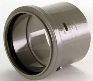 Center Soil Waste and Overflow -  Center Pipe End Socket 110mm Black
