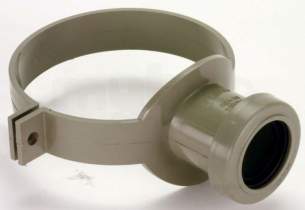 Center Soil Waste and Overflow -  Center Clip Boss 110mm X 40mm Grey 1 Pack