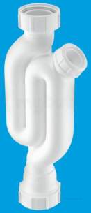 Mcalpine Waste traps overflow -  Mcalpine 3 Seal Straight Through P Trap 1.25 Inch X 1.5 Inch