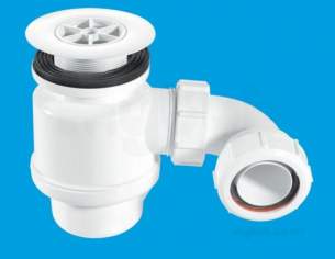 Mcalpine Waste traps overflow -  Mcalpine Stw6-r-wh Seal Shower Trap And Waste White 1.5 Inch X 50mm