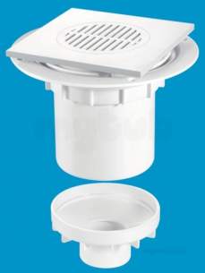 Mcalpine Waste traps overflow -  Mcalpine Tsg2t6wh Trapped Shower Gully Tile 150mm