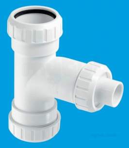 Mcalpine Waste traps overflow -  Mcalpine V23l Swept Tee 1.5 Inch X 1.5 Inch X 0.75 Inch