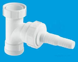 Mcalpine Waste traps overflow -  Mcalpine V33l Tee For Washing Machine 1.5 Inch X 1.5 Inch X 0.75 Inch