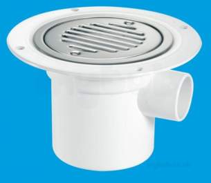 Mcalpine Waste traps overflow -  Mcalpine Tsg3ssslsc Seal Shower Gully Grate 50mm Stainless Steel