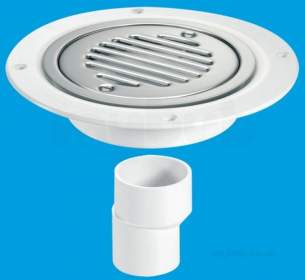 Mcalpine Waste traps overflow -  Mcalpine Usg3wh Untrapped Shower Gully Grate Stainless Steel