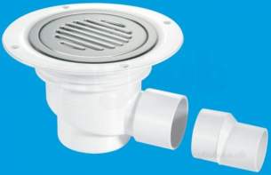 Mcalpine Waste traps overflow -  Mcalpine Tsg1ssslnsc Seal Shower Gully Stainless Steel Grate 75mm