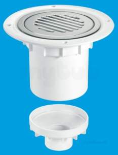 Mcalpine Waste traps overflow -  Mcalpine Tsg2ssslnsc Seal Shower Gully Grate 75mm Stainless Steel