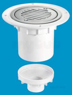 Mcalpine Waste traps overflow -  Mcalpine Tsg2ssslsc Seal Shower Gully Grate 75mm Stainless Steel