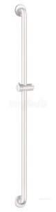 Delabie Showers -  Delabie Straight Bar 32 Plus Sliding Block H1150 White Nylon