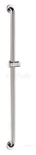 Delabie Showers -  Delabie Straight Bar 32 Plus Sliding Block H1150 Polished St Steel