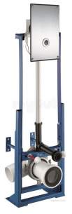 Delabie WC Toilets -  Delabie Tempofix 2 Elect Wc Valve Frame St Steel Satin Finish Plate