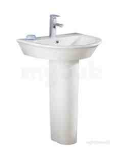 Eastbrook Sanitary Ware -  Eastbrook Maestro Basin 600mm One Tap Hole Wh