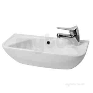Eastbrook Sanitary Ware -  Cloakroom Basin 509x216 Two Tap Holes Wh 56.0054