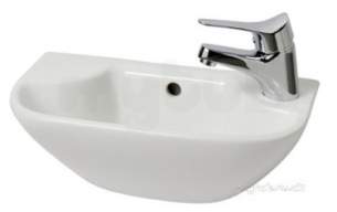 Eastbrook Sanitary Ware -  Cloakroom Basin 419x216 Two Tap Holes Wh 56.0057