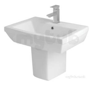 Eastbrook Sanitary Ware -  56.0063 Quba Semi Pedestal 4 56.0031 Wh