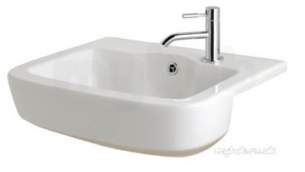 Eastbrook Sanitary Ware -  Minima S/r Reduced Depth Basin One Tap Hole Wh