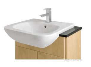 Eastbrook Sanitary Ware -  56.0070 Alto Semi-recessed Basin One Tap Hole Wh