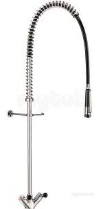 Delabie Brassware -  Delabie Pre-rinse Set Black Hose Single Hole Mix Vlv Head No Bib Tap