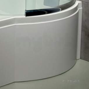 Eastbrook Showers -  57.1081 Celsius Showerbath L Panel White