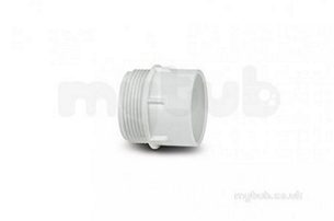Polypipe Waste and Traps -  40mm Solvent X Mi Bsp Connector Mu222-w