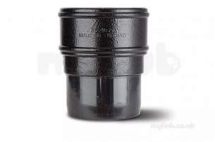 Polypipe Elegance Range -  Elegance C/i Effect Downpipe Socket Bk