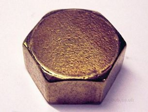 Brass Bushes Sockets and Plugs -  Midbras 15mm/1/2 Inch Blank Brass Capnut