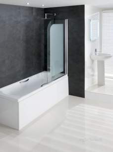 Eastbrook Baths -  Volente 8mm Hinge Bath Screen 850 X 1500 Silv 58 705