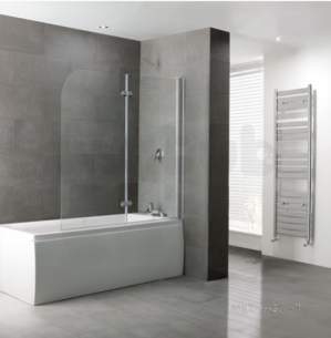 Eastbrook Showers -  Volente 2 Part Hinged Screen 1550 X 1465 Sil