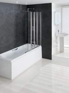Eastbrook Showers -  Volente 1000mm 1 Fxd And 3 Foldg Pnl Right Hand Sil