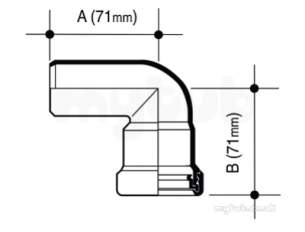 Osma Above Ground Drainage -  Osma 40mm Conversion Bend 90 Deg 5a830w