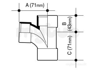 Osma Above Ground Drainage -  5m190b Black Osma 40mm Tee-87.5deg