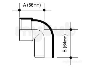 Osma Above Ground Drainage -  5m260w White Osma 40mm 90 Degree Spigot Bend