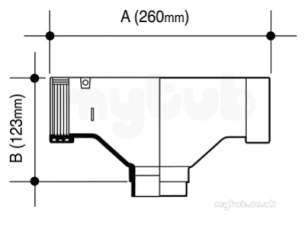 Osma Above Ground Drainage -  5t508b 5 Inch Black Running Outlet