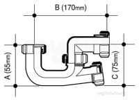 Osma Above Ground Drainage -  5v802w White Osma 11/2 Inch X38mm Bath Trap