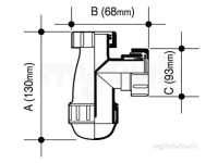 Osma Above Ground Drainage -  5v809w White Osma 11/2 Inch X38mm Bottle Trap