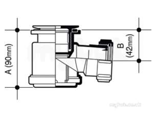 Osma Above Ground Drainage -  5v823w Osma Shower Trap Wh-19mm W/seal