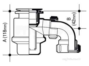 Osma Above Ground Drainage -  5v824w Osma Shower Trap Wh-50mm W/seal
