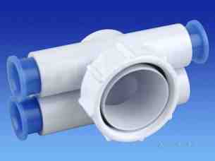 Osma Above Ground Drainage -  5v837w White Osma Wasteflow Tee 4-way