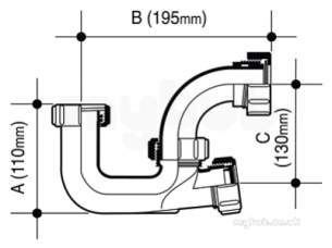 Osma Above Ground Drainage -  5v846w White Osma 11/2 Inch X76mm Bath Trap
